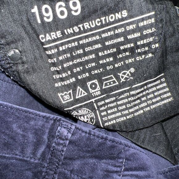 Gap Jeans Blue Velvet Women’s Always Skinny Pants 2012 Size 26/2 Velour - Picture 3 of 5